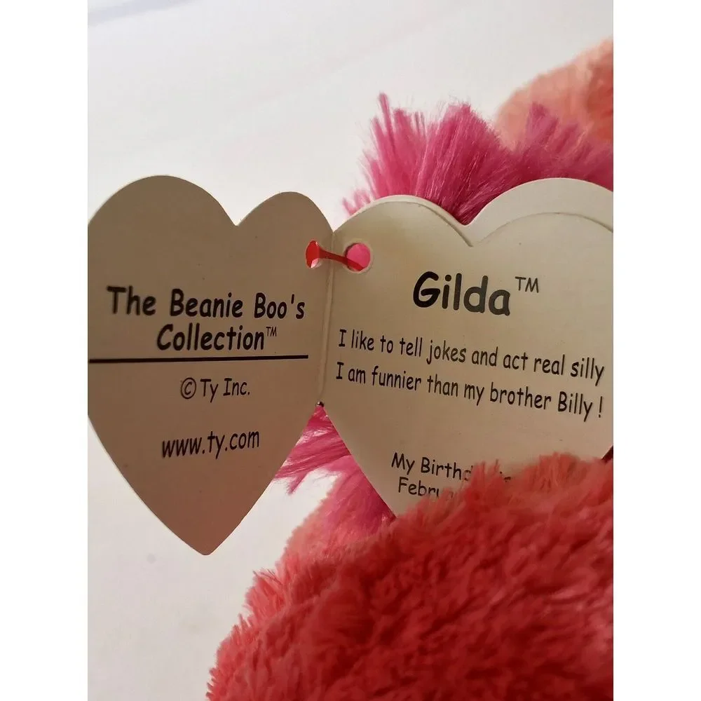 2018 TY Beanie Boos Collectible Figure Gilda Flamingo With‎ Tag